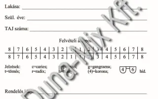 Fogászati kezelőlap 1